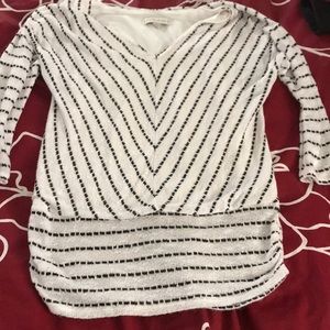 Sweater black/white stripe